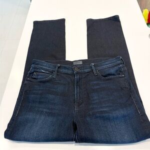 MOTHER Mid Rise Dazzler Ankle Jeans Now Or Never Dark Wash size 30